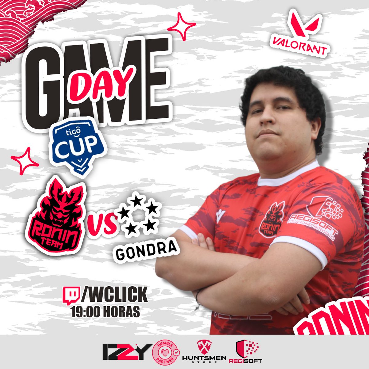 roninteamgg's tweet photo. [#VALORANT]
Hoy jugamos nuestro primer partido de la WCLICK  TIGO CUP contra #GondraEsports

📺https://t.co/Ay1bM7Z60z
⏰19:00 🇵🇾

#WeAreRoninTeam https://t.co/CowD7M5pM1
