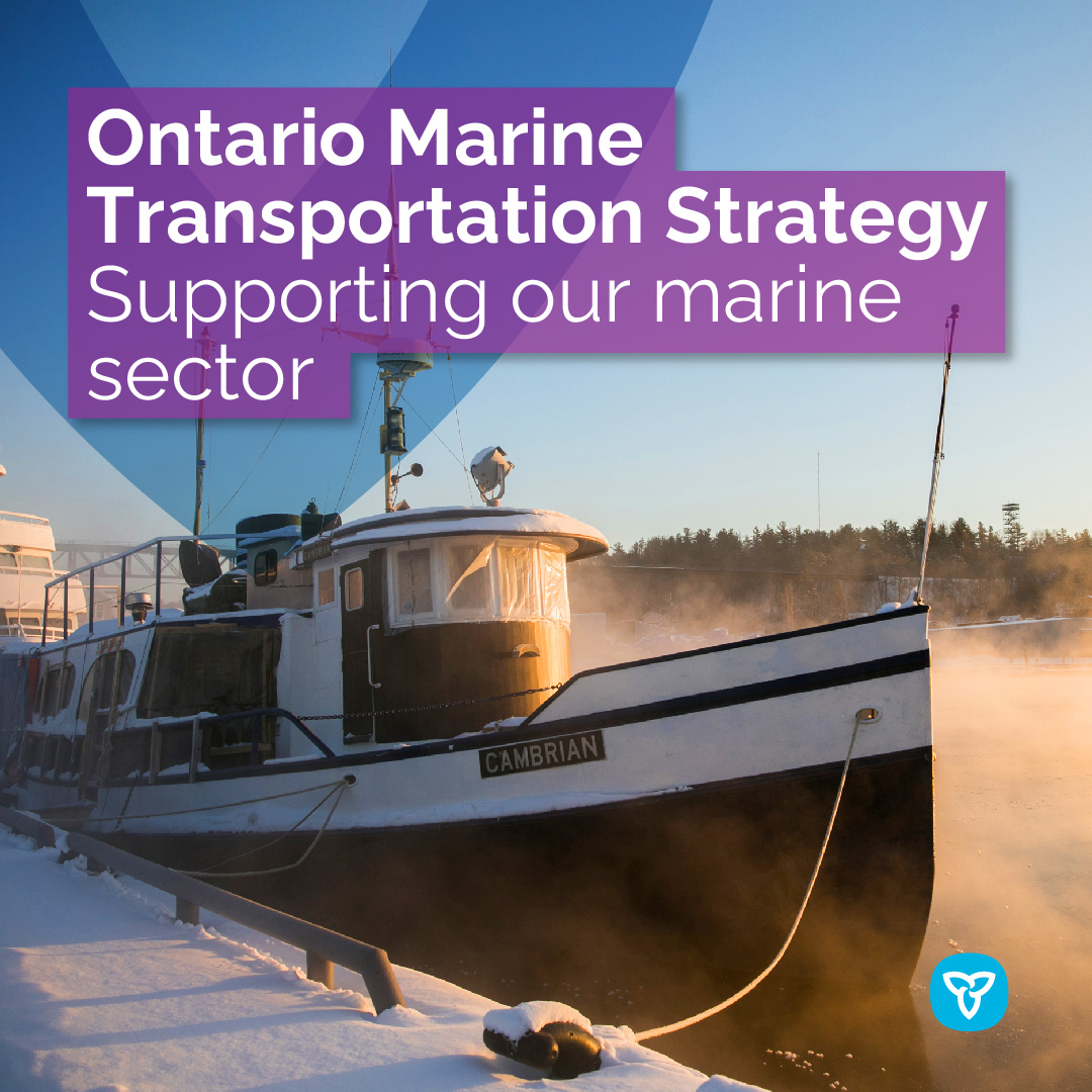 The Ontario government has released the first-ever Ontario Marine Transportation Strategy! 

Ontario’s marine sector is a key driver for economic growth and strengthening the sector will support more jobs, trade, and economic opportunities.  

Learn more: news.ontario.ca/en/release/100…