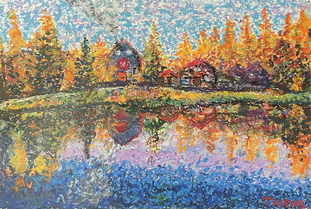 TTush5's tweet photo. More beautiful fall colors artwork by Thomas Tuchscher https://t.co/tbgiKGqbN0