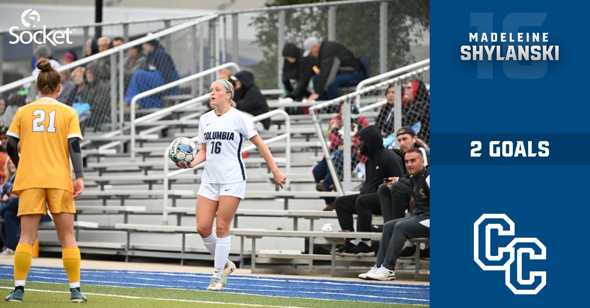 ColumbiaCougars's tweet photo. ⚽️ Madeleine Shylanski earns Socket Player of the Game honors for her two goals in the Cougars' win over Harris-Stowe! 

#WeAreCC https://t.co/gZ4AKybQtC
