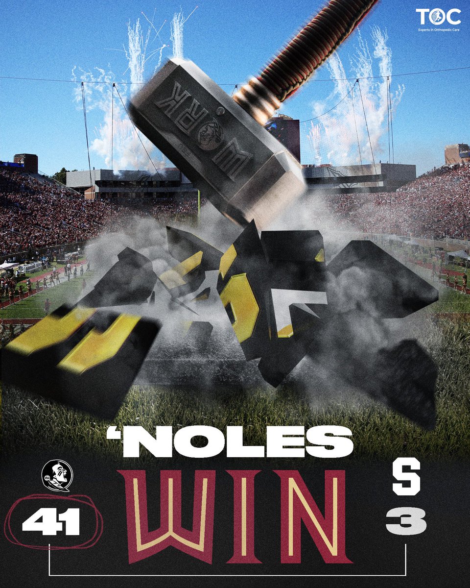 For the first time since 2015…

6️⃣ -0️⃣

#NoleFamily | #KeepCLIMBing