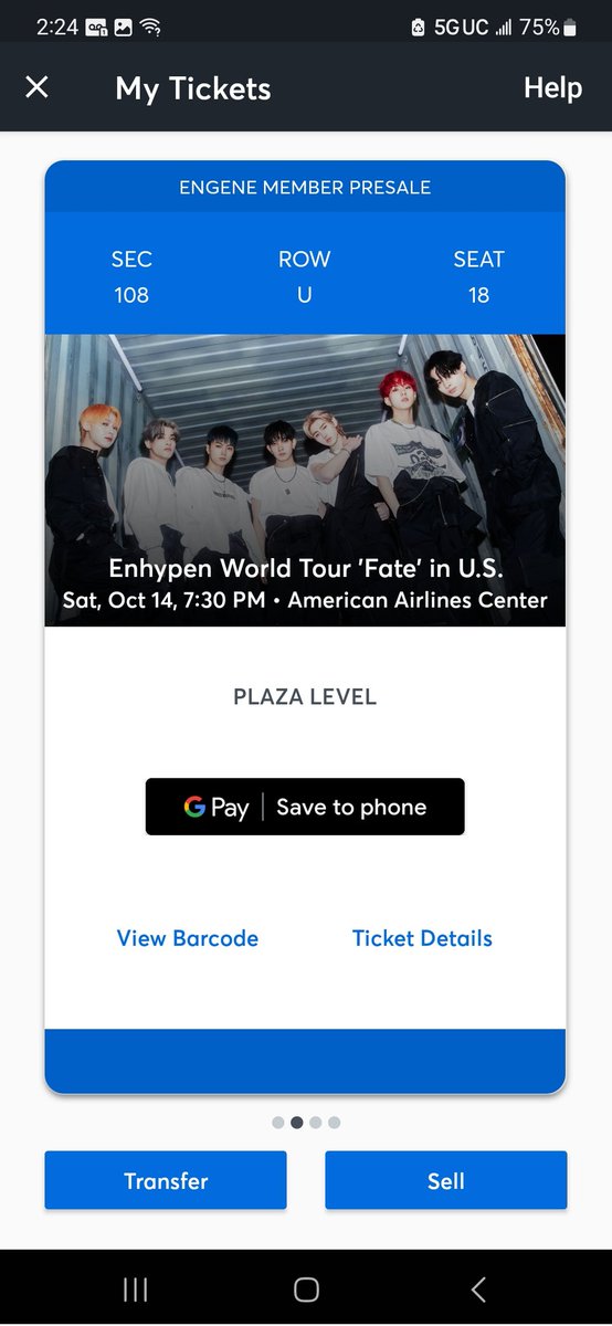 heyitsauri's tweet photo. I'm selling two enhypen tickets for $300. I got better tickets. I can accept PayPal g&amp;s or cash. I'll be on the stadium if you want to meet up.
#EN_WORLDTOUR_FATE
#FATE_IN_DALLAS 
#ENHYPENinDALLAS https://t.co/MT4QONqL3L