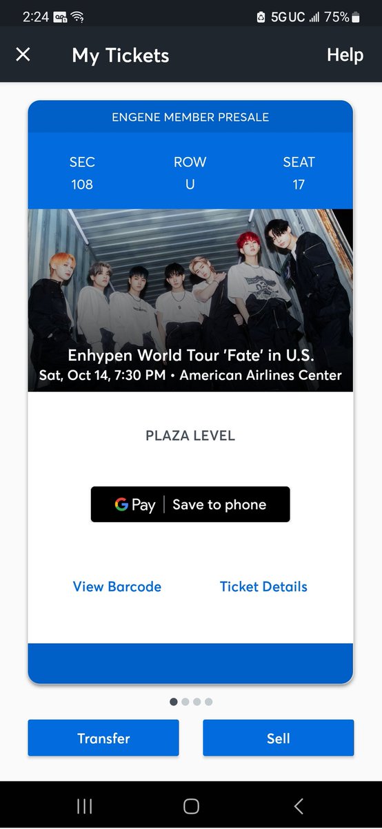 heyitsauri's tweet photo. I'm selling two enhypen tickets for $300. I got better tickets. I can accept PayPal g&amp;s or cash. I'll be on the stadium if you want to meet up.
#EN_WORLDTOUR_FATE
#FATE_IN_DALLAS 
#ENHYPENinDALLAS https://t.co/MT4QONqL3L