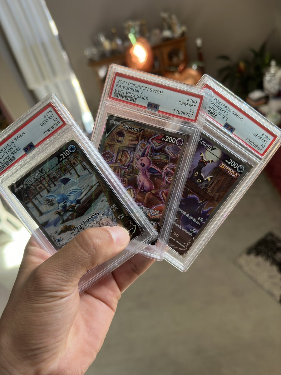 Glaceon v Psa 10 $125 shipped
Espeon v Psa 10 $165 shipped 
Umbreon v Psa 10 $205 shipped