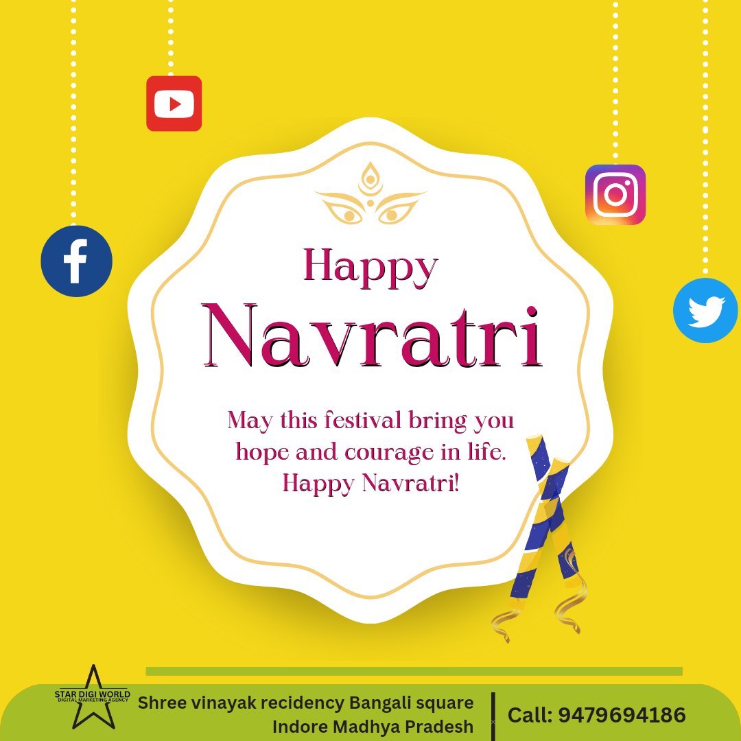 🌈 As we celebrate Navratri, may your life be as vibrant as the colors of this festival

#NavratriJoy #navratri2023 #digitalmarketing #indore #socialmediamarketing