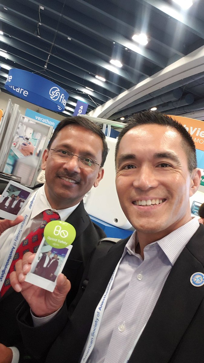 We 'signed' the wall! @deepak_neuro and I got our Polaroids at the Fresenius Kabi booth and each chose our patient safety infographic sticker. For each photo on the wall, Fresenius Kabi will donate $15 towards patient safety causes 👏🏽 Don't forget to 'shake it' 😂 #ANES23