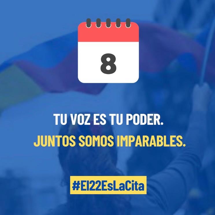 cargadeportiva's tweet image. #Tuvozestupoder
#Primaria2023 #22Oct
No puedes ser indiferente, se trata del presente y el futuro de 🇻🇪,eleva tu voz, elijamos a quien debe sacar del poder al régimen:con tu voto,🗳 por la 🇻🇪 de las oportunidades para todos, de los salarios justos,de la educación salud de calidad