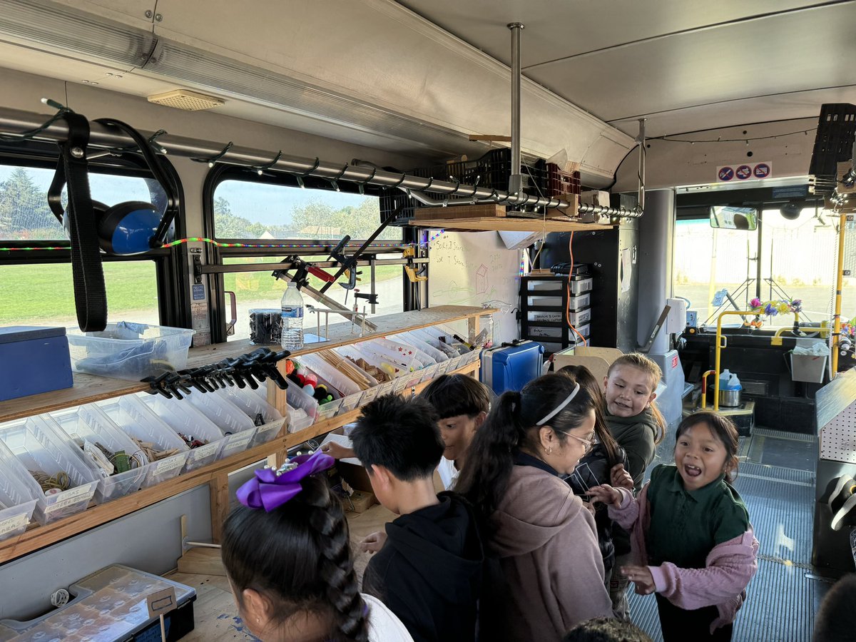 Today the Science on Wheels bus came to our school and the students were amazed.