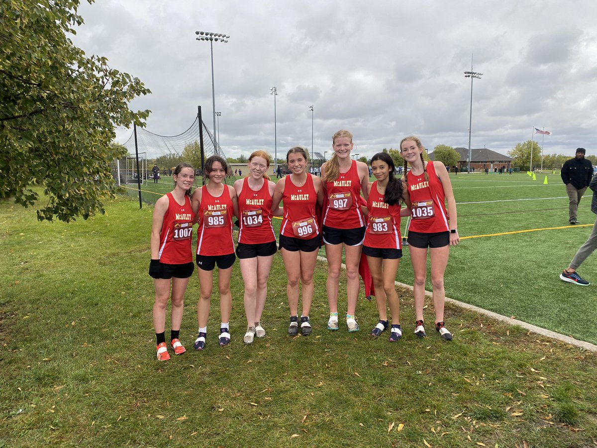 McAuleyXC's tweet photo. Our F/S runners finished in 3rd place today! 👏🏼👏🏼👏🏼 #MightyMacXC2023 #visualizevictory https://t.co/HtetuZhisC