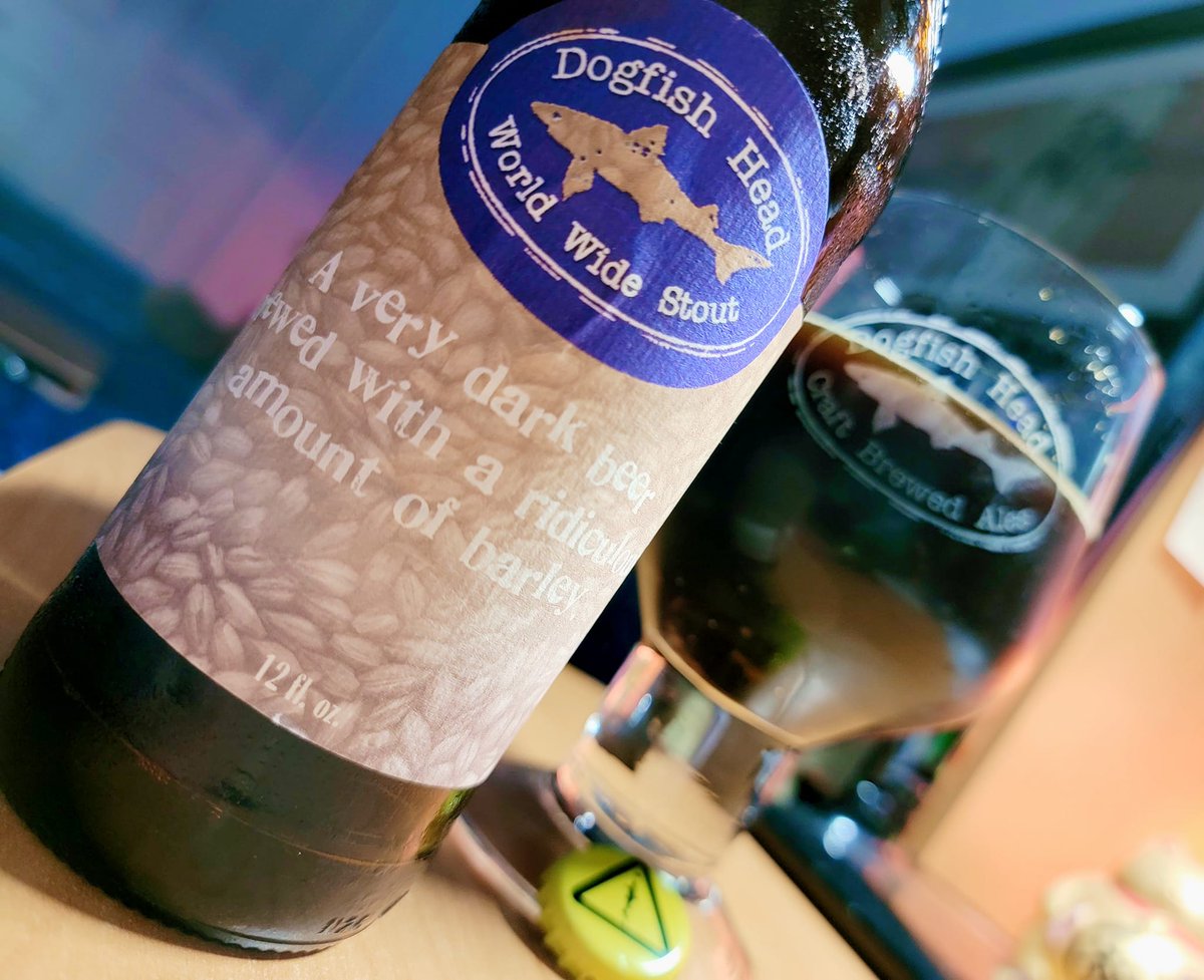 A Nine-year-old DFH WWS (18%) for my 60th! 🎉🍺😋 <a href="/dogfishbeer/">Dogfish Head Brewery</a> #CraftBeer #Properglassware #ItsMyBirthday