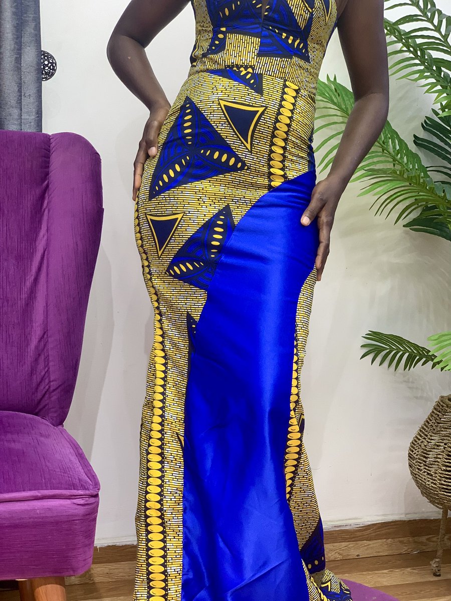 StyledByTito's tweet photo. Fish tail dress with plunge neckline class project the intermediate students, this is Precious’s submission. How did she do? 

#SBTfa #SBTfashionacademy https://t.co/LMV8yArw5F