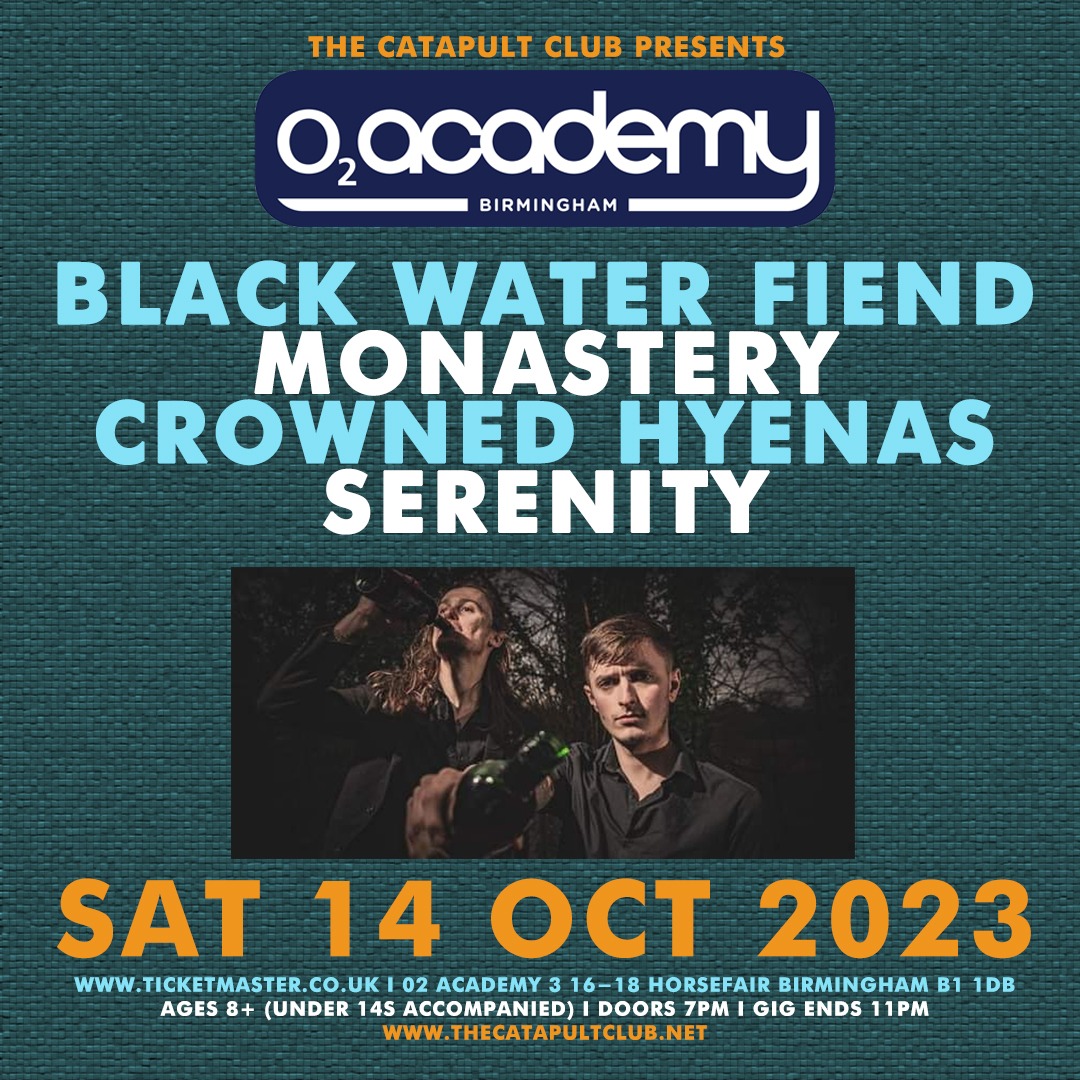 Black Water Fiend (@blackwaterfiend) on Twitter photo Just over an hour until we hit the stage at the <a href="/O2AcademyBham/">O2 Academy Birmingham</a> well that's if there's one left as Crowned Hyenas are smashing it up there right now and with Monastery to go who knows what will be left! 🔥🤘 Just over an hour until we hit the stage at the <a href="/O2AcademyBham/">O2 Academy Birmingham</a> well that's if there's one left as Crowned Hyenas are smashing it up there right now and with Monastery to go who knows what will be left! 🔥🤘