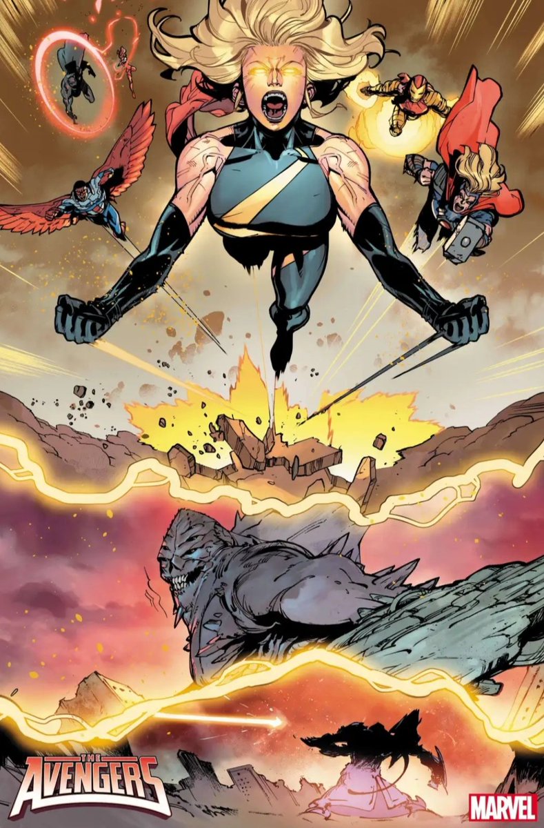 CaptMarvelBR's tweet image. Prévia dos interiores de Avengers #7, edição do dia primeiro de novembro! Ilustração por @Cfvillaart e cores por @Toonfed. ✨

#NYCC23