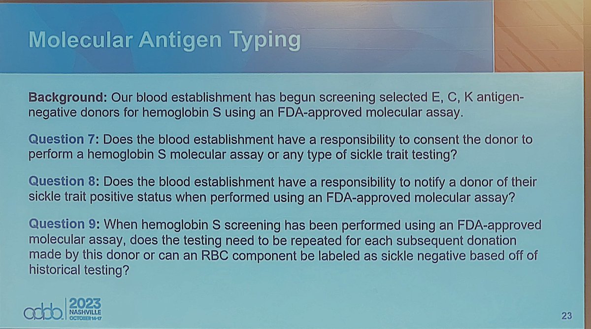 lifeandplasma's tweet photo. FDA and Centers for Medicare & Medicaid Services/Clinical Laboratory Improvement Amendments reps are actively addressing member inquiries regarding new rules, regulations, and guidance at #AABB23. 📋🗣️ @aabb #AsktheFDA https://t.co/aXCPU8k4fe