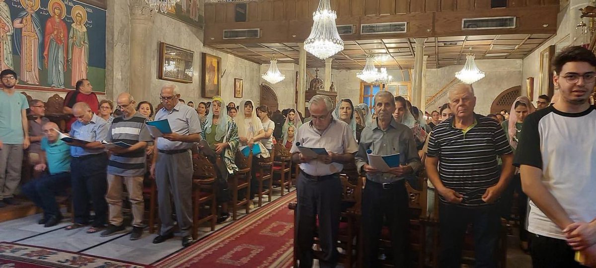St Porphyrios Church in Gaza posted photos of their worship on FB at ~18:00GMT on Oct 14