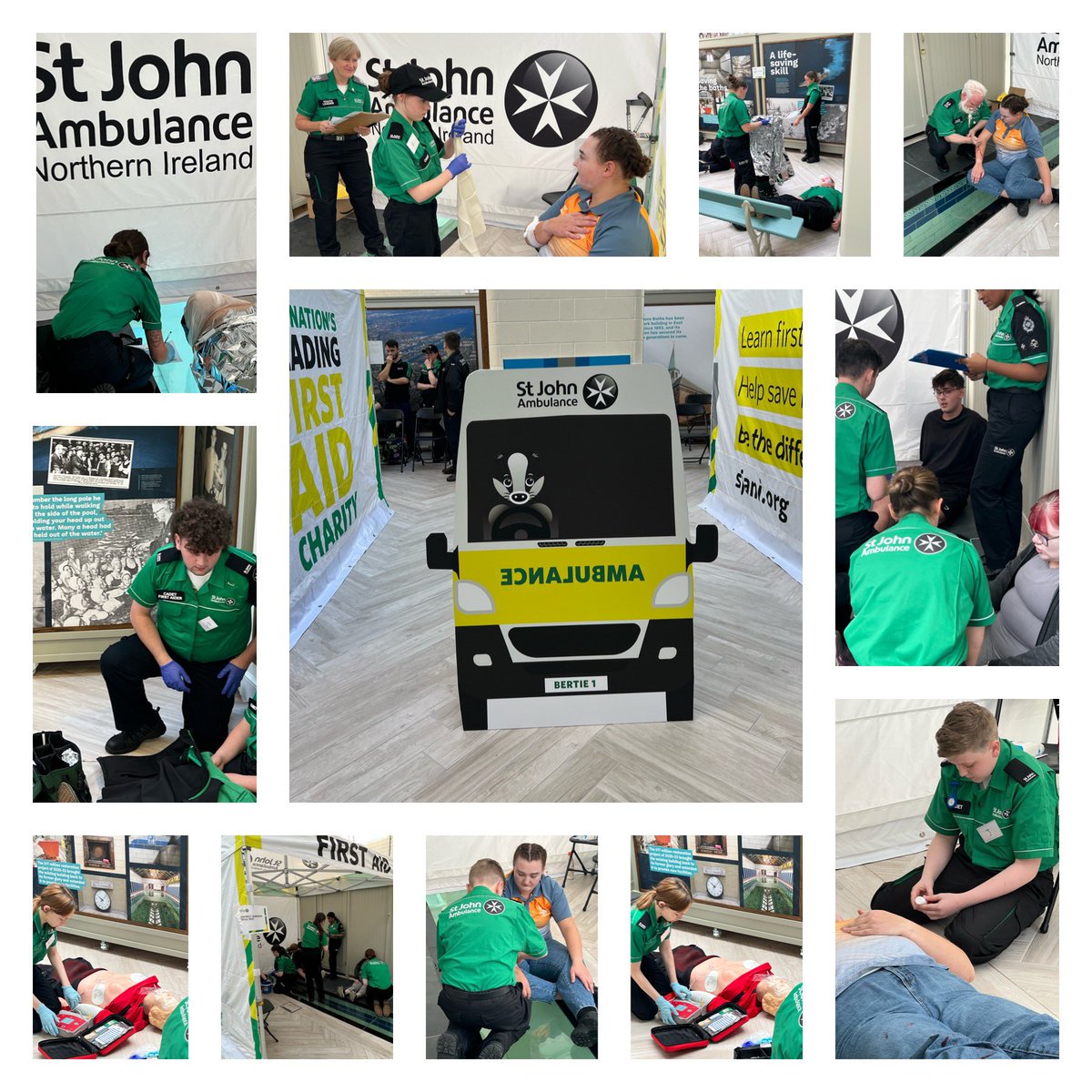 Andrew_Kerr90's tweet photo. Fabulous day at our @SJA_NI Regional Youth Finals 2023 today! Great opportunity for our Cadets and Badgers to practice their First Aid in realistic scenarios. Thanks to my amazing team who helped me arrange the competitions 💚 #volunteering https://t.co/VLTqsr3XHe
