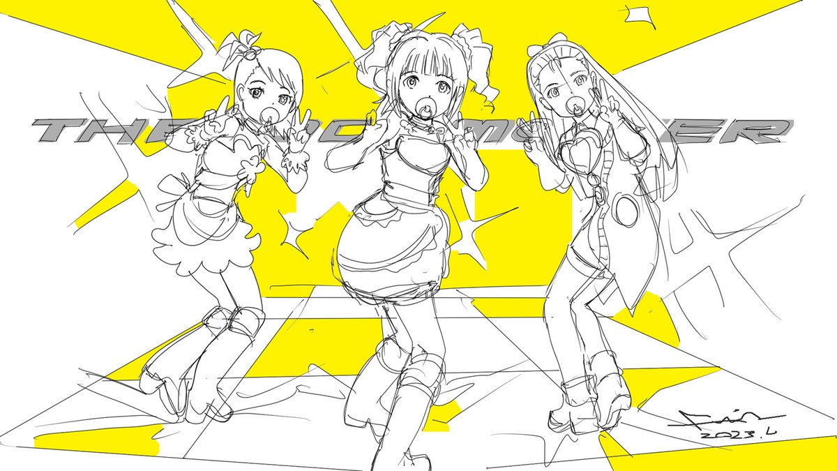双海亜美 ,水瀬伊織 ,高槻やよい 「」|ふみえー/あっちからの人のイラスト
