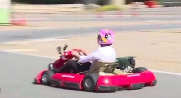 koogifs's tweet photo. jungkook wearing a powerpuff girls helmet https://t.co/0al0ue5FXN