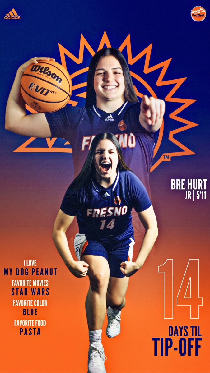FPUwbb's tweet photo. 🏀 | Get to Know Your Sunbirds!

#14 Bre Hurt is a senior for us who has continuously  grown in her impact for the Sunbirds.

Just 14 days before FPU Women’s Hoops hit the court!

#TeamFPU | #DreamChasersOnly https://t.co/P8IH1Qtfvh