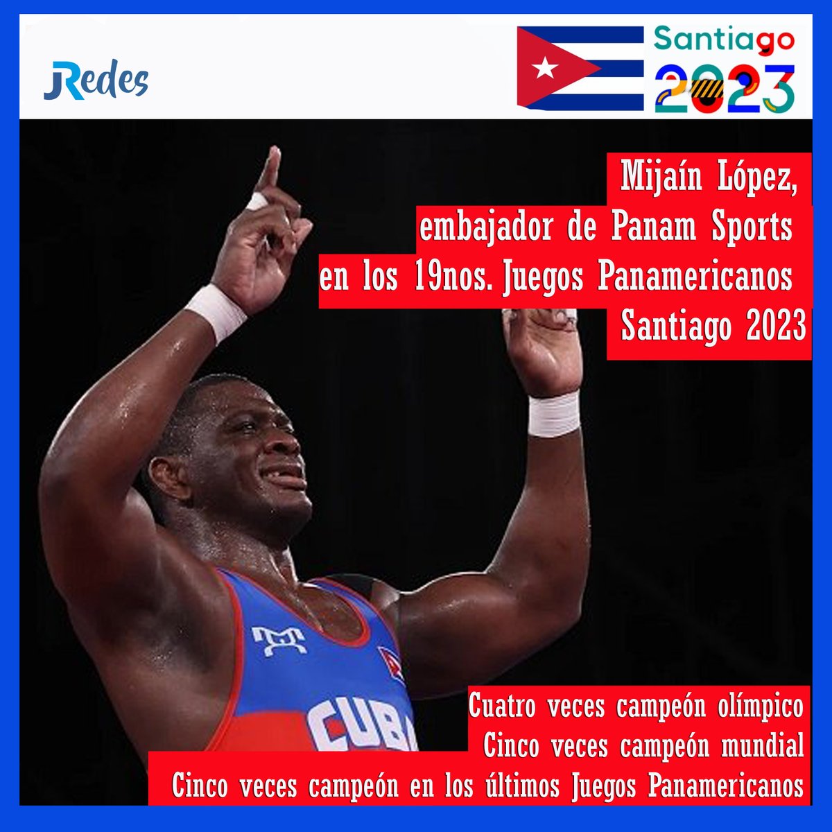#DeporteCubano🇨🇺 
#RumboASantiago2023

Constelación de estrellas inspira en #Santiago2023 

📌<a href="/PanamSports/">Panam Sports</a>  ha designado a 11 atletas del continente, entre ellos al  multicampeón de #Cuba🇨🇺 Mijaín López, como embajadores de los 19nos. #JuegosPanamericanos 
juventudrebelde.cu/deportes/2023-…
