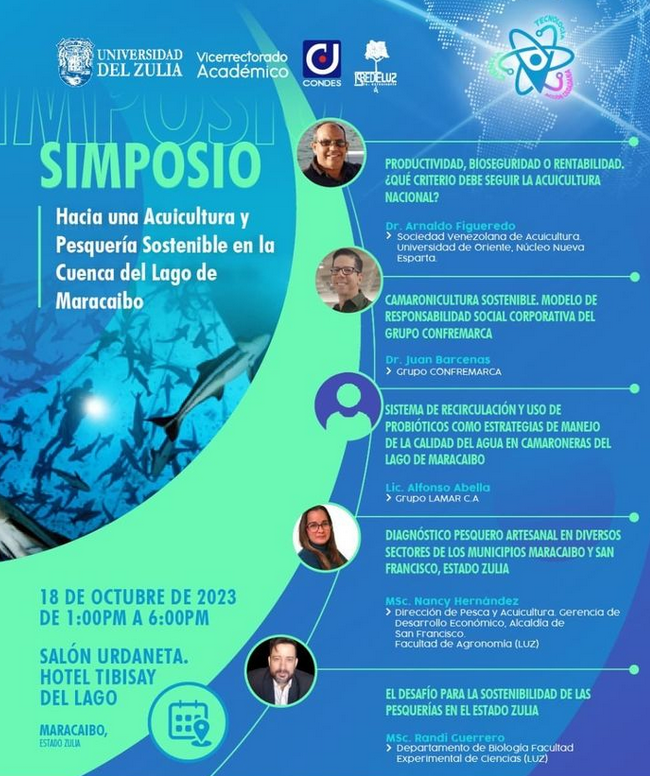 Bioproductos_Ve's tweet photo. .
#AgroEventos
Simposio : "#Acuicultura y Pesquería Sostenibles en la Cuenca del Lago de #Maracaibo"
18 Oct. . 1 a 6 PM. . Hotel Tibisay del Lago. . Info: 0424) 685 5172
#Biotecnologia #Biofertilizantes
#PisciculturaEnVenezuela #AcuiculturaEnVenezuela
#UCV #Maracay #Venezuela
. https://t.co/C5XtOd2Fi7