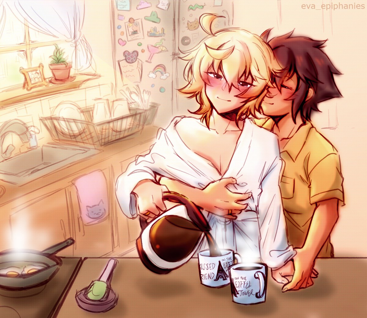 eva_epiphanies's tweet photo. #MikaYuuWeek2023 Day 7: The Future/Coffee Date ☕️

lazy sunday mornings in the hyakuya household https://t.co/j8LBfhPSgB