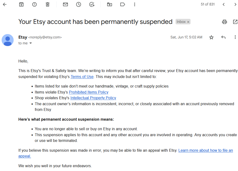 GemrockP's tweet photo. @Etsy My etsy account was permanently suspended without any reason, few days back when i logged in to my account it says that the account is suspended due to lack of payment. First of all will it be restored if I make payment, secondly can i pay if its suspended? https://t.co/y71ZoF2qWj