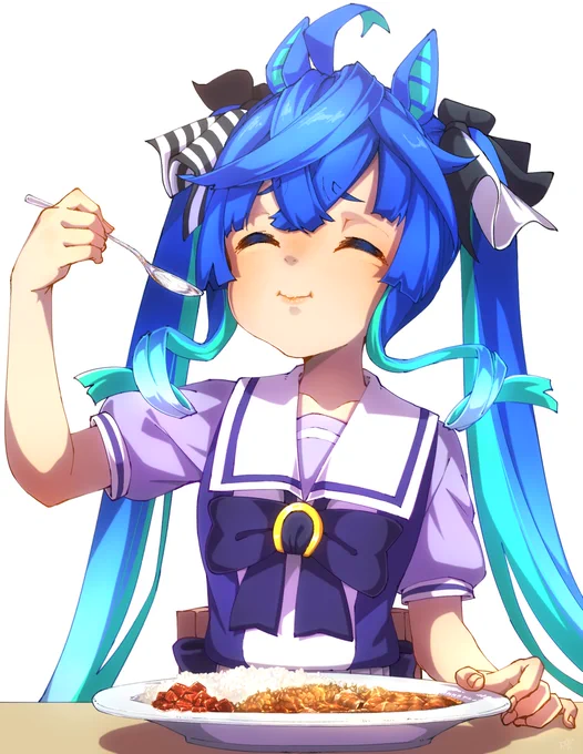 カレーもぐもぐたぼし  #ウマ娘