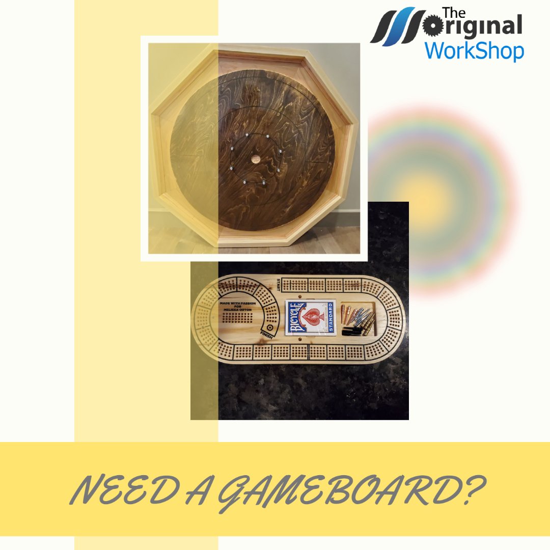 theoaworkshop's tweet image. Order yourself or that someone special a unique gameboard!

#cnc #cncwoodworking #cncrouterbits #entrepeneurs #smallbusiness #perfectgift  #yyc #gifts