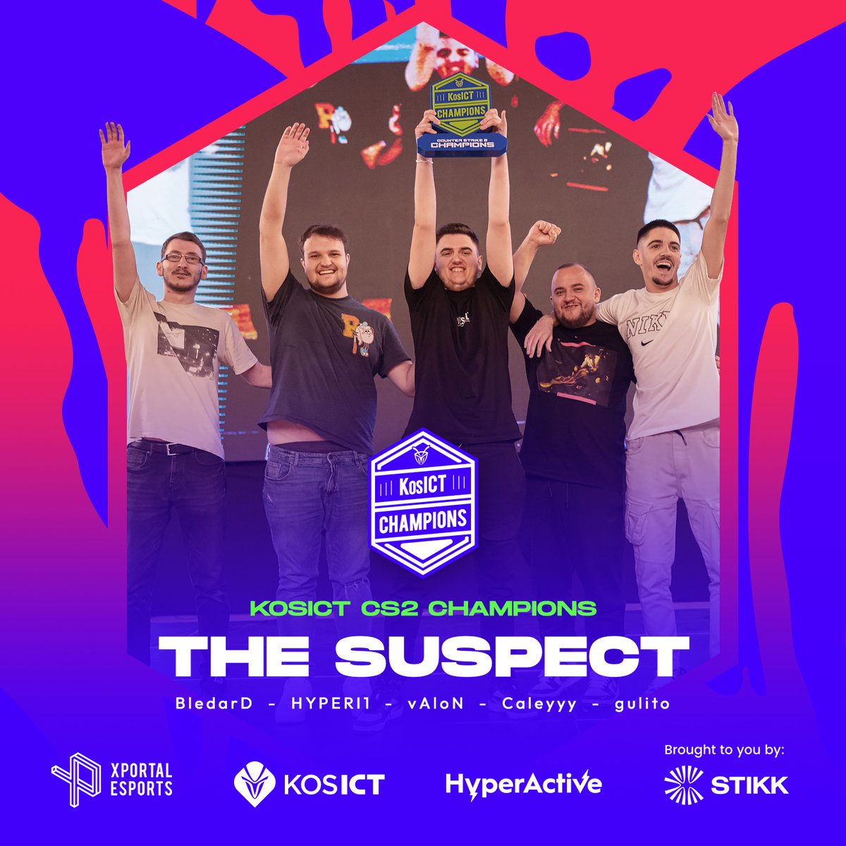 XPortalesports's tweet image. 💥 The Suspect është shpallur kampion me rezultatin 2:1 në Finalen e Madhe të KosICT Champions 2023. 

Çfar udhëtimi! Falemnderit gjithashtu edhe ekipit kundërshtar, Team KS për ndeshje të mrekullueshme.

📺 Rishikoni magjinë në: twitch.tv/xportalesports 

#KosICT #EsportsKosova