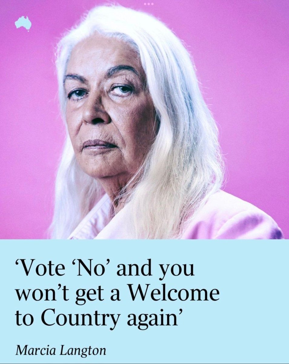 DavePellowe's tweet photo. The great hope of the nation today, the day after we said NO with a landslide defeat of the referendum, is that Marcia Langton will keep her promise &amp; refuse to impose pagan rituals on Australia from now on. 🙏🏽🇦🇺

#ChurchAndState #OneAndFree #Sec116 #AusPol #Referendum2023 https://t.co/S7Tsi8M0Pn