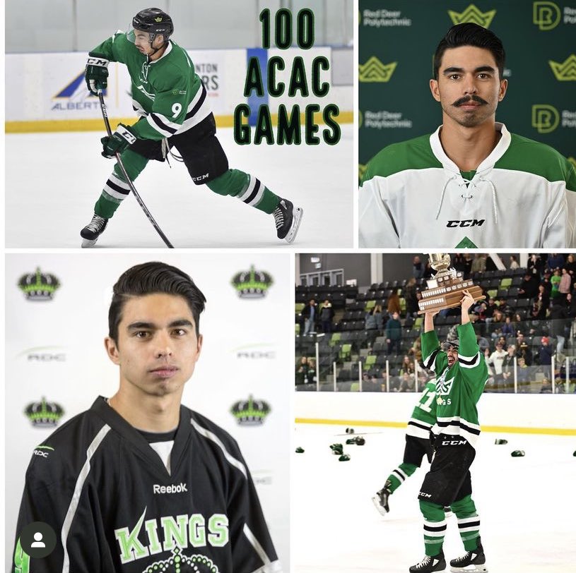 Special game for Kings forward <a href="/jwoz09/">Jake Wozney</a> tonight. 100 Regular Season games in an <a href="/RDPKingsHockey/">🏒 Red Deer Polytechnic Kings Hockey</a> jersey and still going.