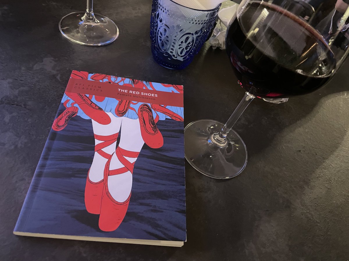 jamesmjharrison's tweet photo. The Red Shoes by @PamHutch and a classic red. One of the great @BFI classic releases and enjoying it during  @PordenoneSilent! #thebookimreadingthedrinkimdrinking https://t.co/EOow7uupbh