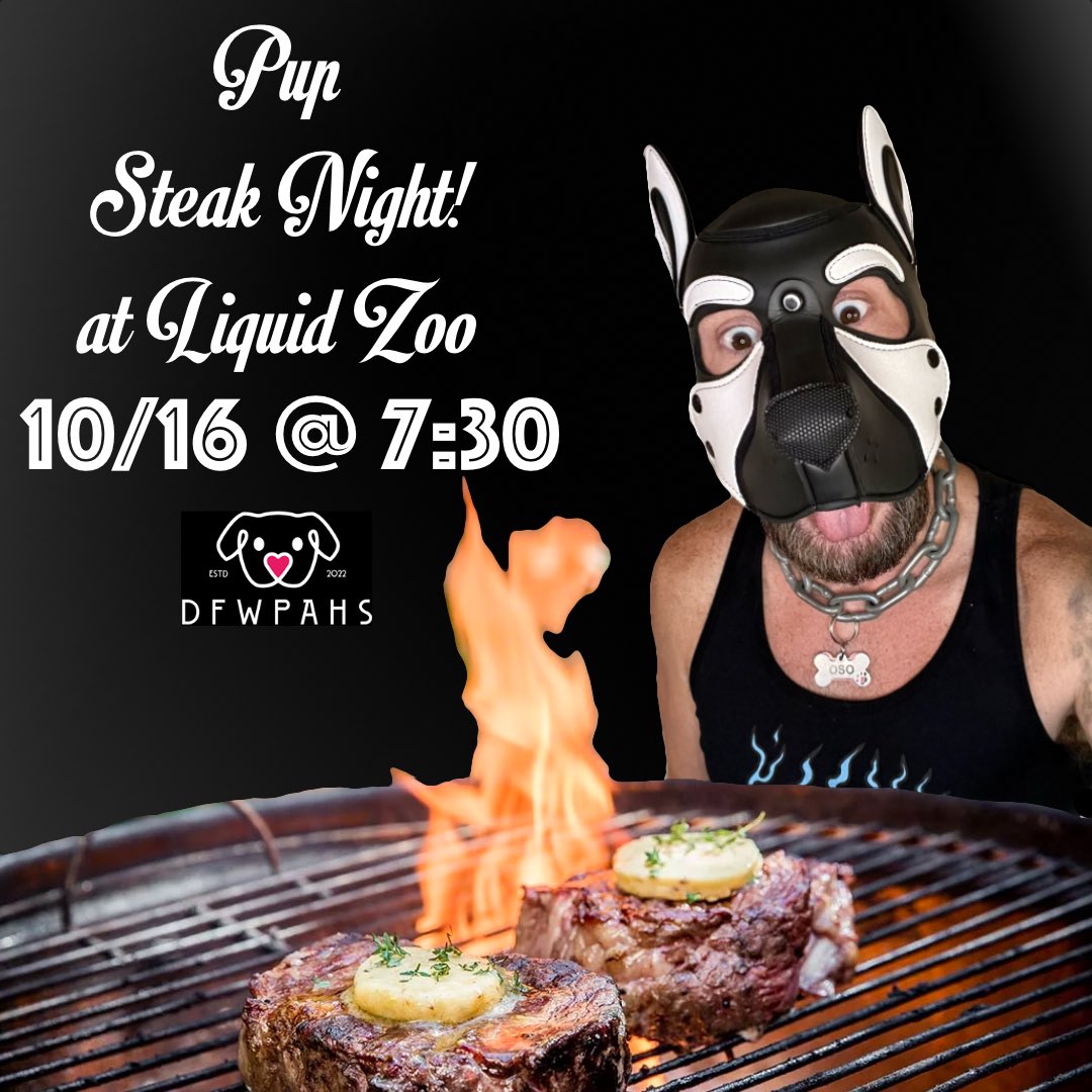 DfwPahs's tweet photo. Did someone say steak? Come grab a juicy steak at Liquid Zoo Monday! https://t.co/7f6D9xISRq