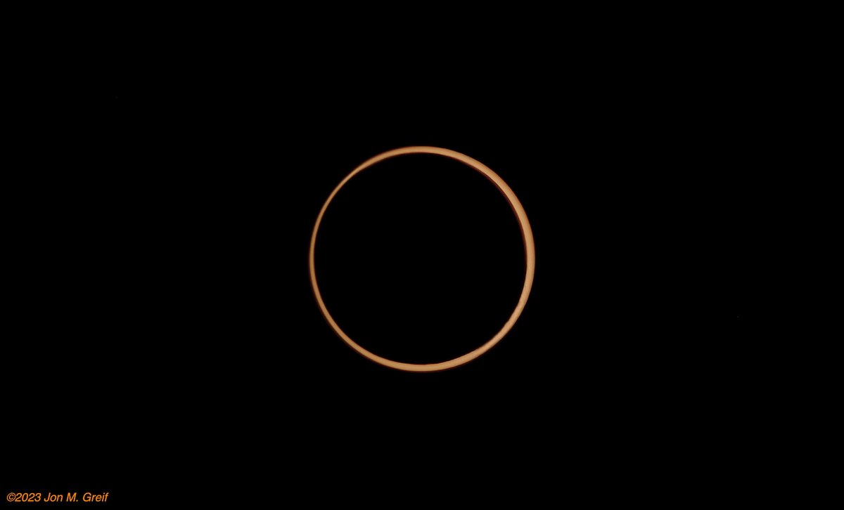 Today's Annular (Ring of Fire) Solar Eclipse, at Annularity, from Roswell, NM. #Astrophotography