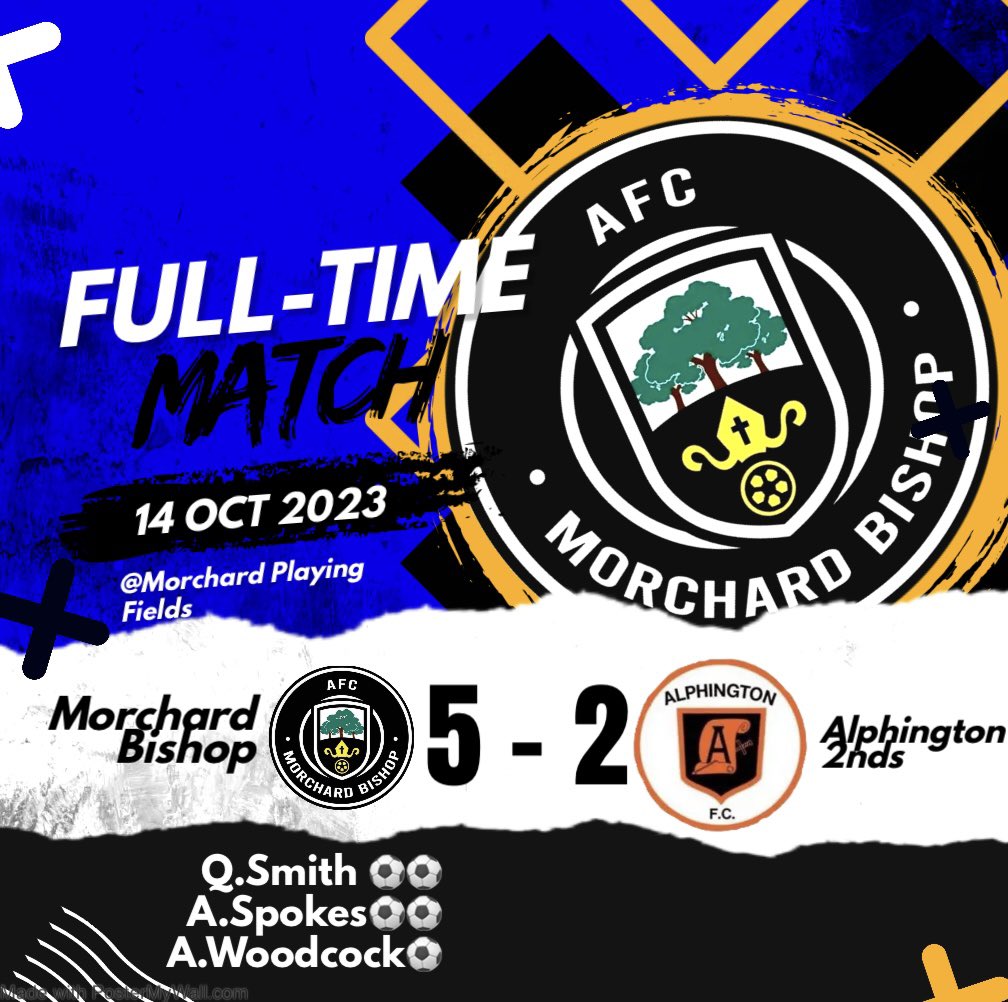 𝐌𝐢𝐠𝐡𝐭𝐲 𝐌𝐨𝐫𝐜𝐡𝐚𝐫𝐝 𝐌𝐚𝐫𝐜𝐡 𝐎𝐧..

Morchard blow Alphington away with a ruthless performance which sees us into the hat for the next round of the Bill Slee Cup! 

#UpTheBish 🔵⚫️