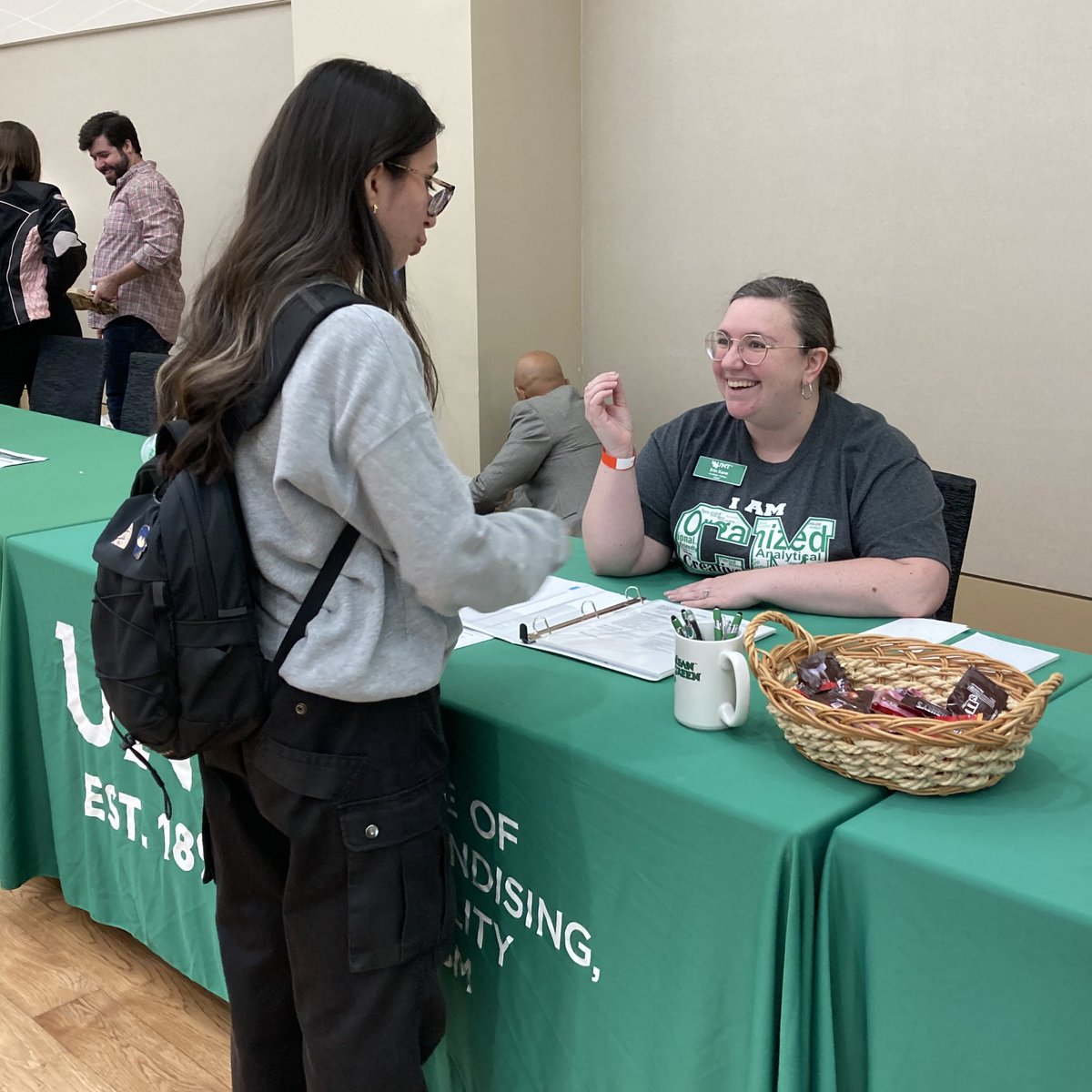 UNT staff mobilize in full force to support Fall Preview this weekend with food, fun, and information. #UNT #FallPreview #GMG #UNTStaff #Welcome #Transfer #Advising