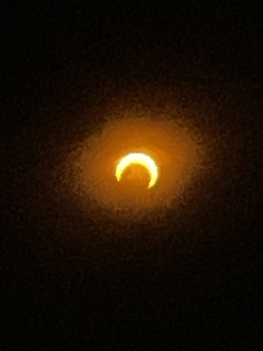 Four stages (in chronological order) of today’s #AnnularEclipse as seen from the Albuquerque @balloonfiesta grounds. A spectacular day in New Mexico!