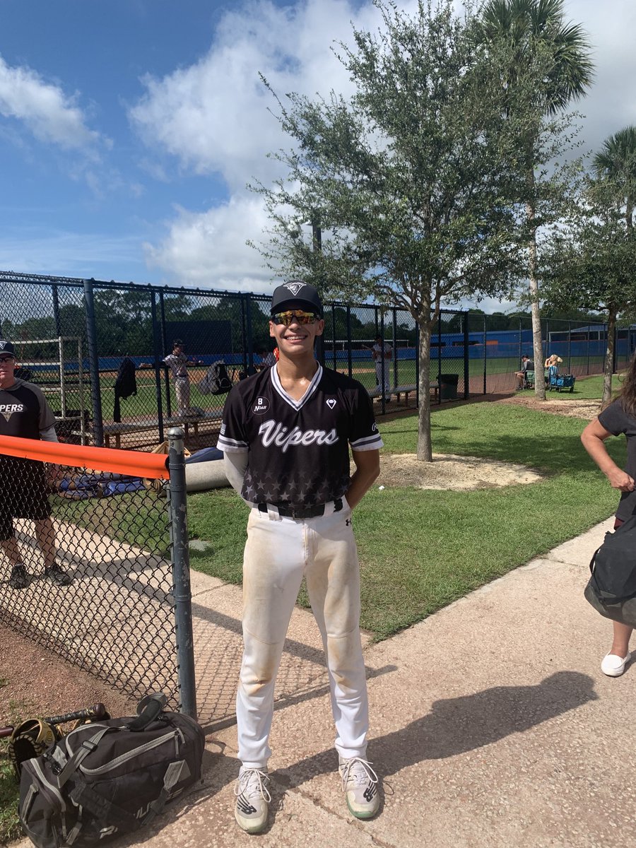 Jomar Alvarez
⁦<a href="/VipersFL/">Vipers Sports Academy</a>⁩ 18U

Hbp/2 Stolen bases to score winning run 
Final:1-0

⁦<a href="/ProspectWire/">Prospect Wire</a>⁩ 
#PWPoG 
#PWBaseball 🍃🏆