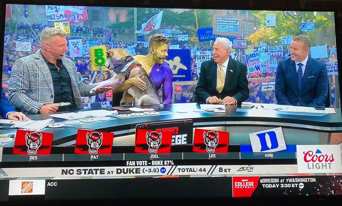 TamPack's tweet photo. @KirkHerbstreit - Cheers to things that don’t age well: 
#GoState 
#HowlBack
@NCStateAlumni https://t.co/sdZ6D6XDkL