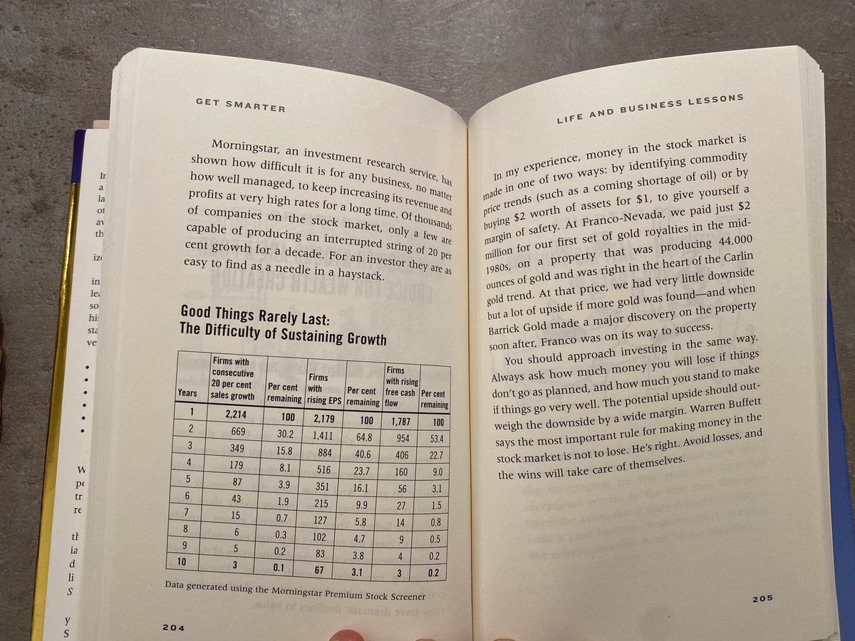 PrivatEquityGuy's tweet photo. If you decide to read two pages of a great book this weekend.

Here you go.

They did a research which shows how difficult it is to keep increasing company’s revenue and profits at very high rates for a long time.

Thank you Mr. Seymour Schulich https://t.co/iP3G7wqFdF