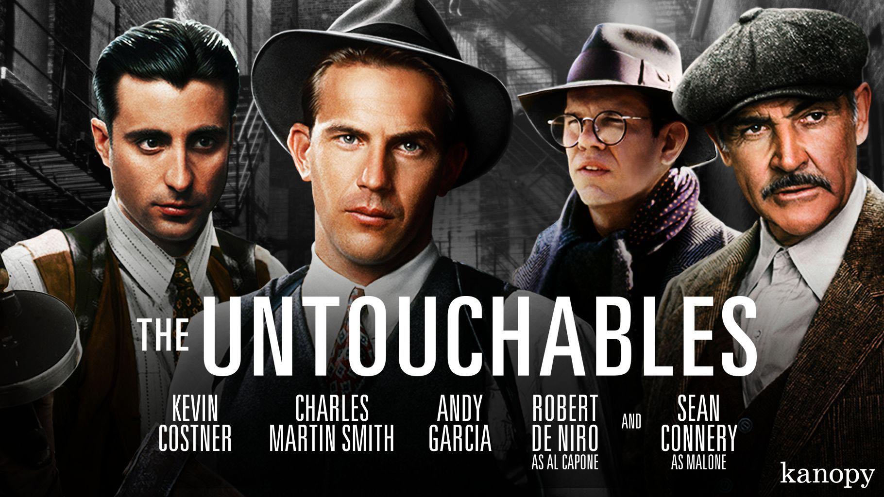 Kanopy on X: "New to Kanopy! THE UNTOUCHABLES (1987) Based on the TV  series, this film follows U.S. Prohibition Bureau agent Eliot Ness  (#KevinCostner) as he brings down the booze empire of