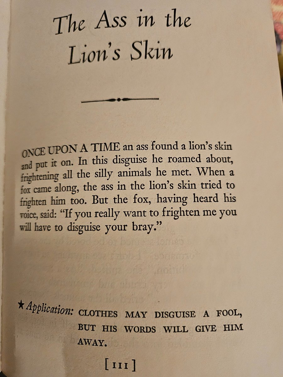 ShannonThrace's tweet photo. Found in a book of Aesop's Fables in a thrift store today, copyright 1963. https://t.co/PAOaHoI5Gj