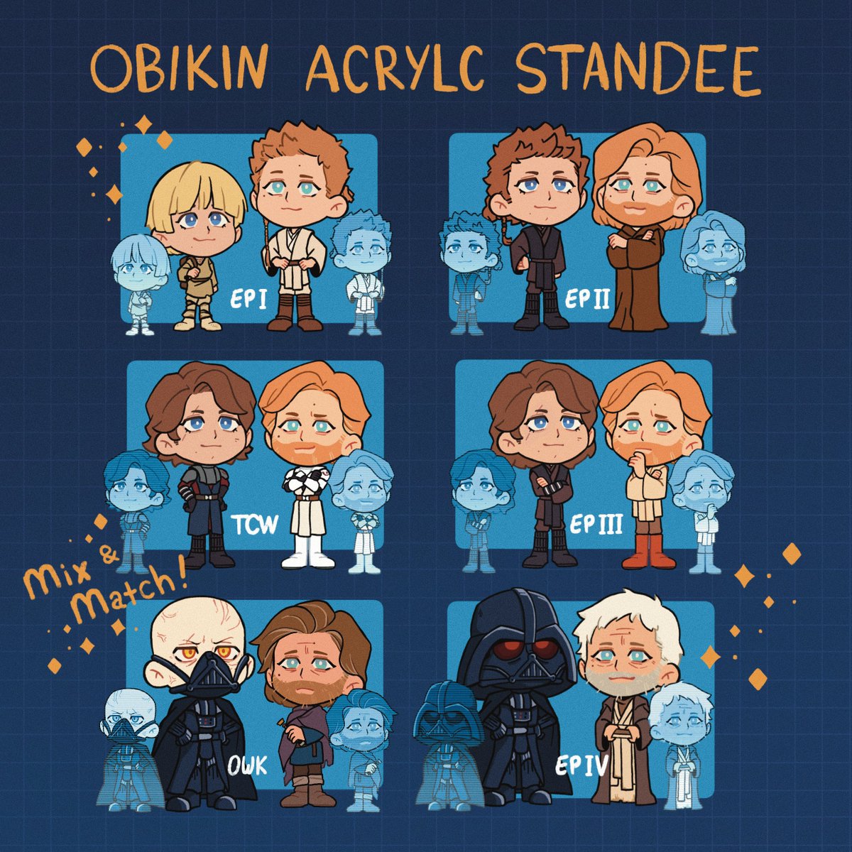 I'm opening up PREORDERS for some OBIKIN Holopad Standees!✨Preorder period will be between Oct14- Oct21!

Check them out here➡️etsy.com/listing/158634…
Take a look at a close up below⤵️