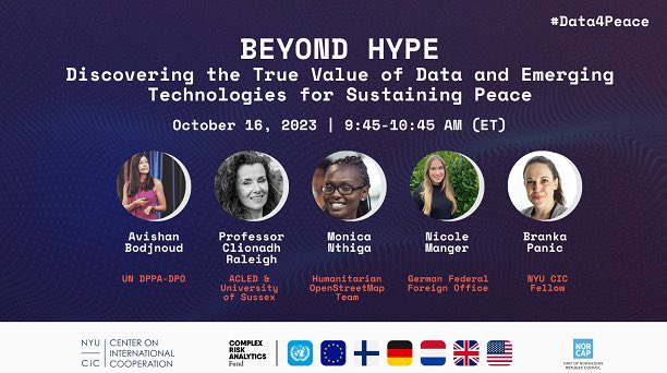Speaking at #Data4Peace conference opening panel: Discovering the True Value of #Data for sustaining #Peace at <a href="/Google/">Google</a> NYC on Monday 16th