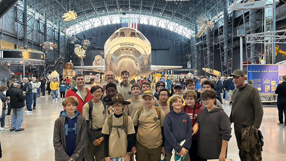 Troop44's tweet photo. Rainy day trip at Air &amp; Space extension center - https://t.co/uYy4RqAKCf