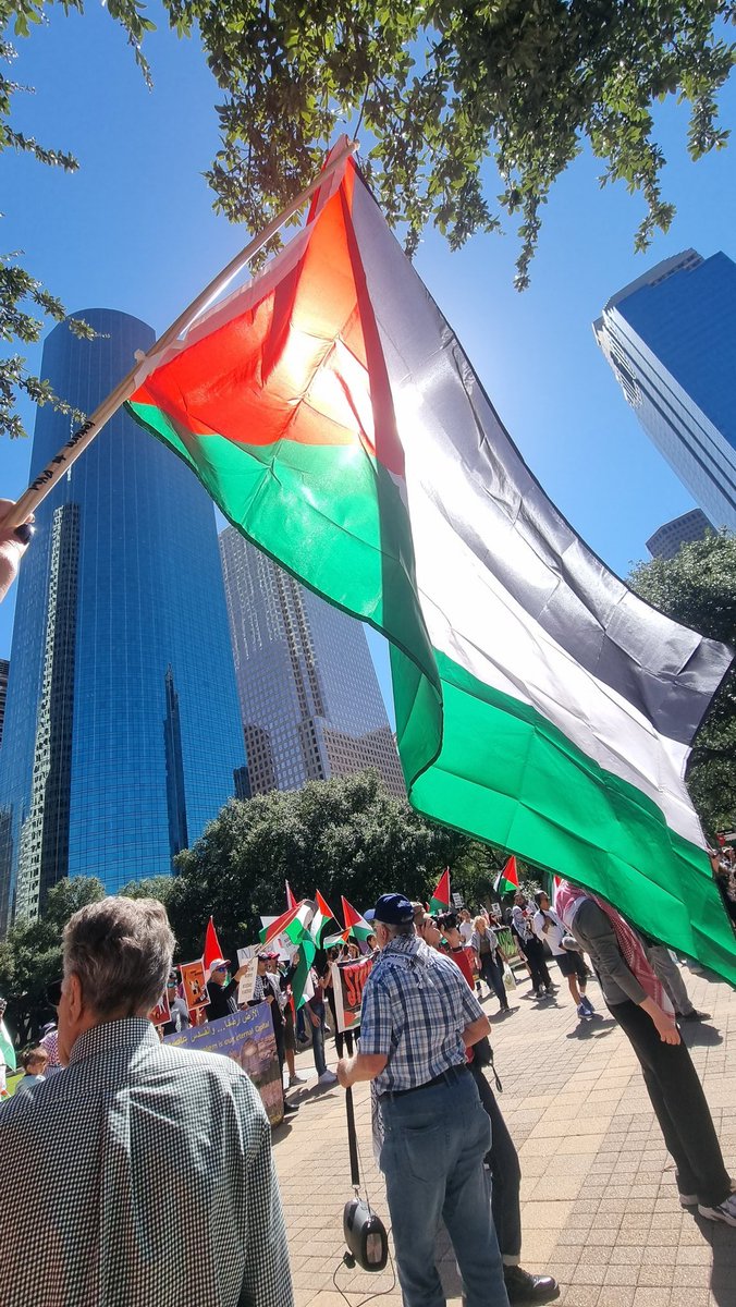 Houston, Texas. Thousands turned out to stand with the people of Palestine. Gave me hope in humanity.❤️🖤🤍💚 #freepalestine