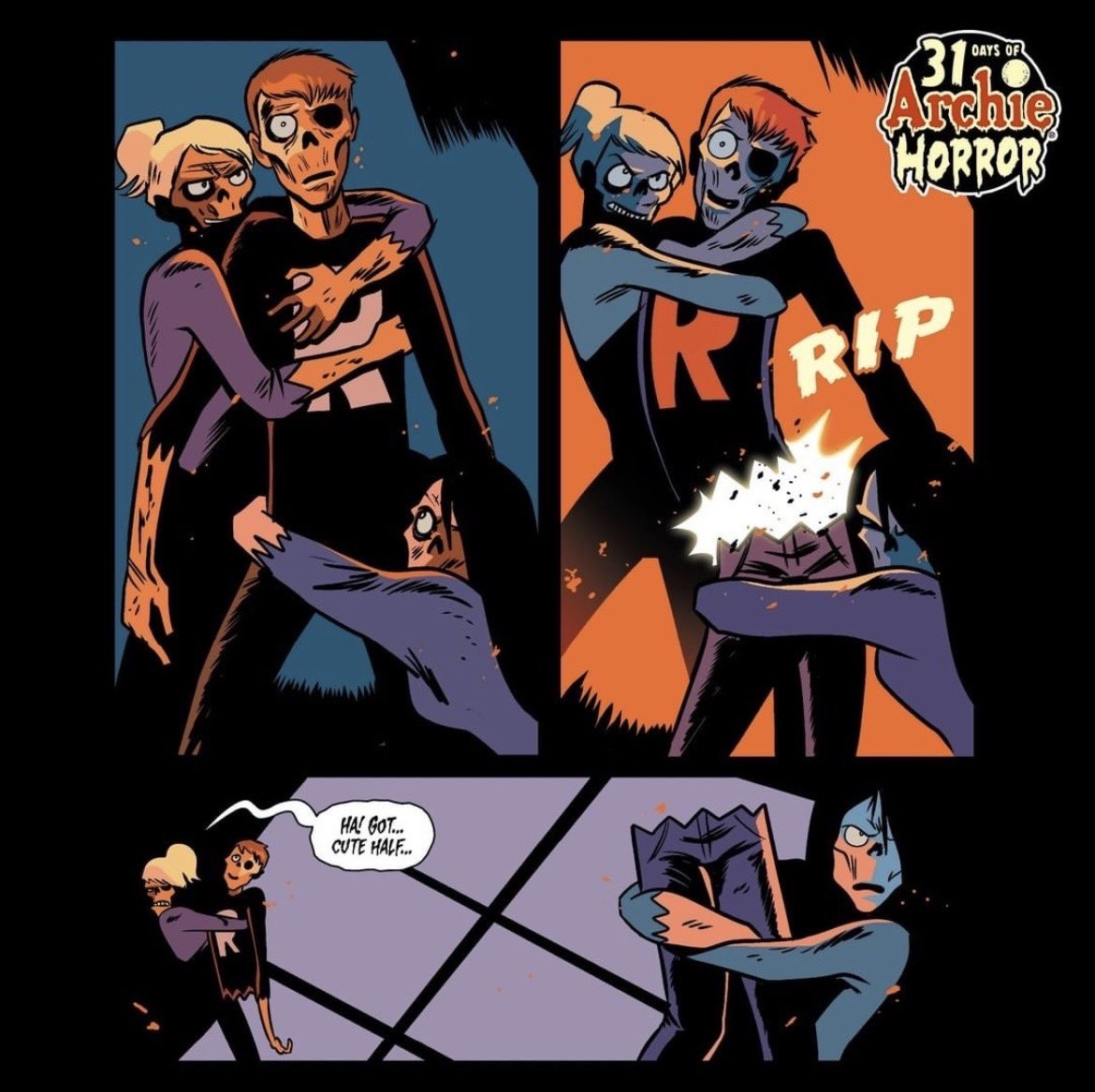 ArchieComics's tweet photo. Love, indeed, will tear you apart. #31DaysofArchieHorror (Art from Jughead 16). https://t.co/JWJVJ8OZuv