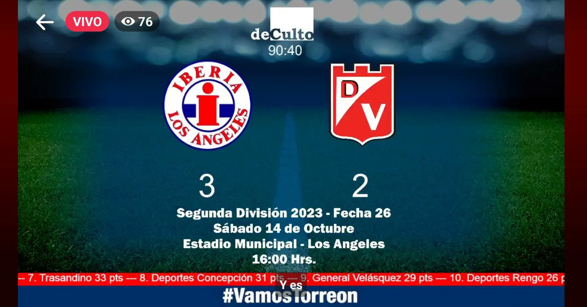 informavaldivia's tweet photo. Una lastima. Pierde de visita Deportes Valdivia 3-2 frente a Iberia y desciende a la Tercera División del Fútbol Chileno. Hinchas se lamentan. ¿Qué se debe cambiar?
#deportes #deportesvaldivia #eltorreon #elinformadorvaldiviano #valdiviacl https://t.co/tcYPsY6usX
