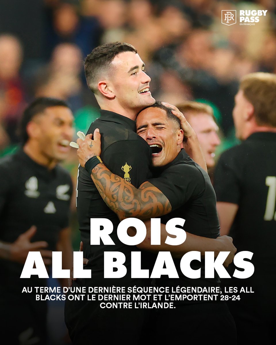 RugbyPass_FR's tweet photo. Les Néo-Zélandais brisent les rêves irlandais 😱

#RWC2023 | #IREvNZL https://t.co/U1Unb2g4qO
